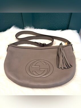 GUCCI Soho Interlocking Leather Shoulder Bag